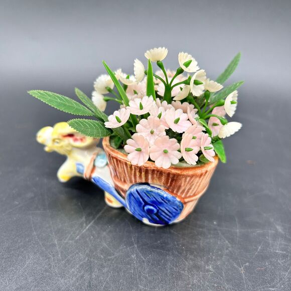 Donkeys Cart With Original Plastic Flowers - Picture 4 of 7